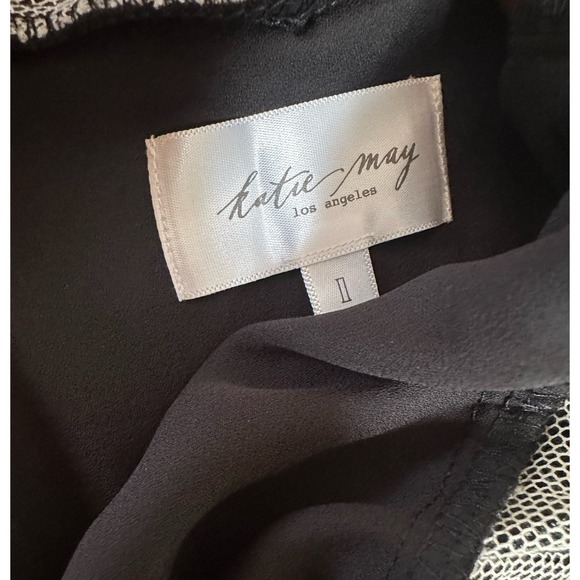 NEW!  KATIE MAY Take A Sip dress in black 70s floral - SMALL - Picture 4 of 4